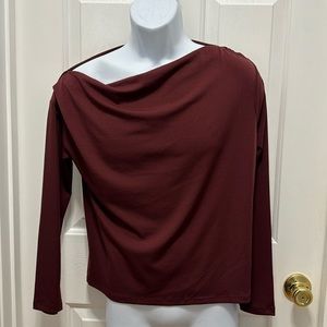 Wine off shoulder Banana Republic blouse